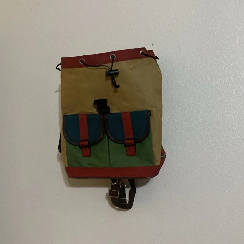 Unissx Water Repellent Multi Color Backpack 11” x 14” x 6” approximately